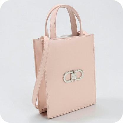 中古 フェラガモ トートバッグ レディース ブランド FERRAGAMO ガンチーニ 2WAY 21 8358 ピンク USDFR114043011