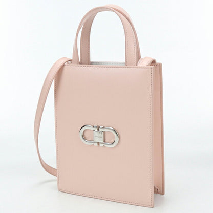 中古 フェラガモ トートバッグ レディース ブランド FERRAGAMO ガンチーニ 2WAY 21 8358 ピンク USDFR114043011
