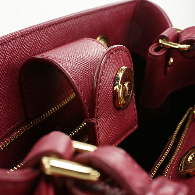 中古 フェラガモ トートバッグ レディース ブランド FERRAGAMO ヴァラリボン 2WAY チェーン 21 E998 ワインレッド USDFR114099011