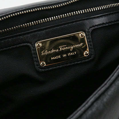 中古 フェラガモ ショルダーバッグ レディース ブランド FERRAGAMO ヴァラリボン チェーン 21 E767 ブラック USDFR114159011