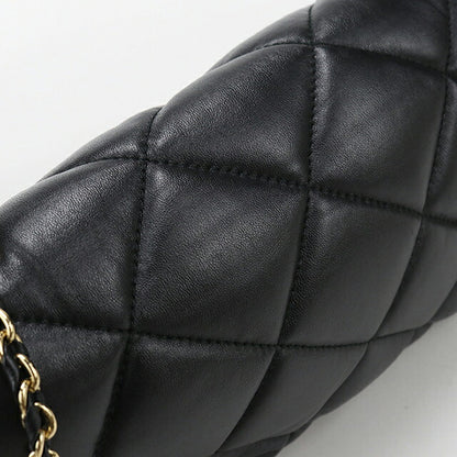 中古 フェラガモ ショルダーバッグ レディース ブランド FERRAGAMO ヴァラリボン チェーン 21 E767 ブラック USDFR114159011