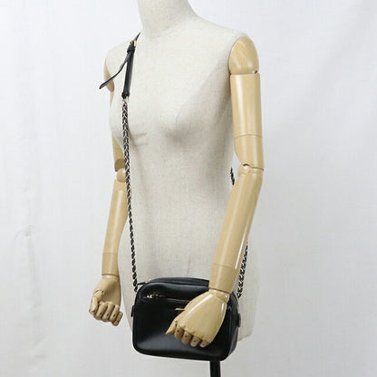 中古 フェラガモ ショルダーバッグ レディース ブランド FERRAGAMO ヴァラリボン チェーン 21 F568 ブラック USDFR114222011