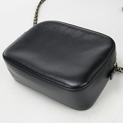 中古 フェラガモ ショルダーバッグ レディース ブランド FERRAGAMO ヴァラリボン チェーン 21 F568 ブラック USDFR114222011