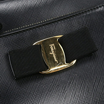 中古 フェラガモ ショルダーバッグ レディース ブランド FERRAGAMO ヴァラリボン チェーン 21 F568 ブラック USDFR114222011