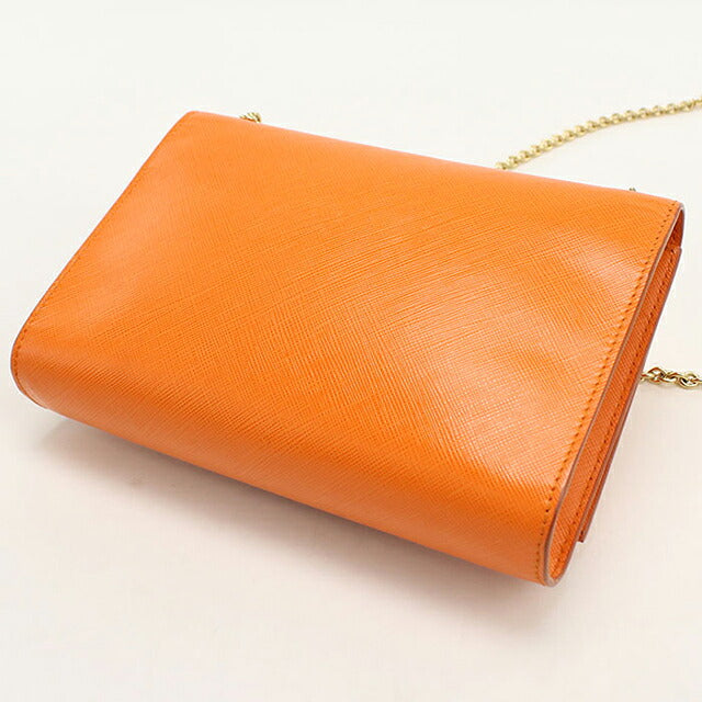 中古 フェラガモ ショルダーバッグ レディース ブランド FERRAGAMO ヴァラリボン チェーン 22 B558 オレンジ USDFR114617011