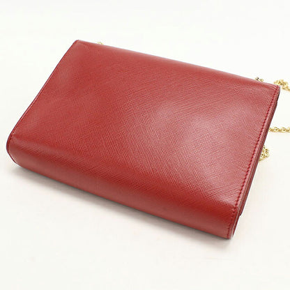 中古 フェラガモ ショルダーバッグ レディース ブランド FERRAGAMO ヴァラリボン チェーン 22 B558 レッド USDFR114618011
