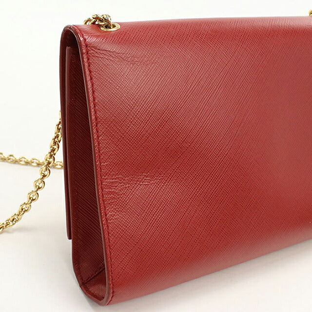 中古 フェラガモ ショルダーバッグ レディース ブランド FERRAGAMO ヴァラリボン チェーン 22 B558 レッド USDFR114618011