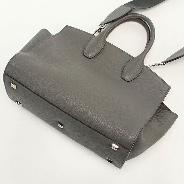 中古 フェラガモ トートバッグ レディース ブランド FERRAGAMO ガンチーニ 2WAY 21 4493 グレー USDFR114682011