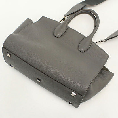 中古 フェラガモ トートバッグ レディース ブランド FERRAGAMO ガンチーニ 2WAY 21 4493 グレー USDFR114682011