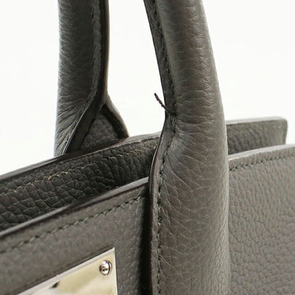 中古 フェラガモ トートバッグ レディース ブランド FERRAGAMO ガンチーニ 2WAY 21 4493 グレー USDFR114682011