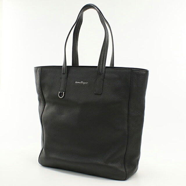 中古 フェラガモ トートバッグ メンズ ブランド FERRAGAMO レザー 24 0474 ブラック USDFR114865011