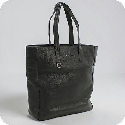 中古 フェラガモ トートバッグ メンズ ブランド FERRAGAMO レザー 24 0474 ブラック USDFR114865011