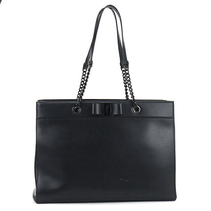 中古 フェラガモ トートバッグ レディース ブランド FERRAGAMO ヴァラリボン 21 H500 ブラック USDFR114978011