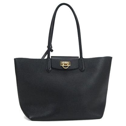中古 フェラガモ トートバッグ レディース ブランド FERRAGAMO ガンチーニ 21 1376 ブラック USDFR115073011