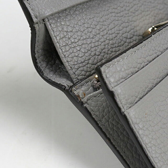 中古 フェラガモ 二つ折り財布 二折財布 コンパクト レディース ブランド FERRAGAMO ガンチーニ 22 D514 グレー USDFR116047011