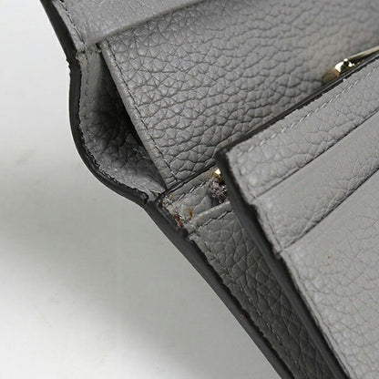 中古 フェラガモ 二つ折り財布 二折財布 コンパクト レディース ブランド FERRAGAMO ガンチーニ 22 D514 グレー USDFR116047011