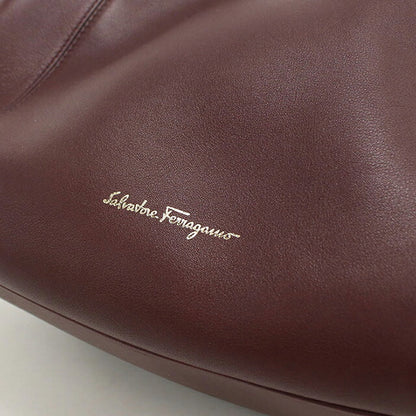 中古 フェラガモ ハンドバッグ レディース ブランド FERRAGAMO ガンチーニ 21 F077 ワインレッド USDFR116656011