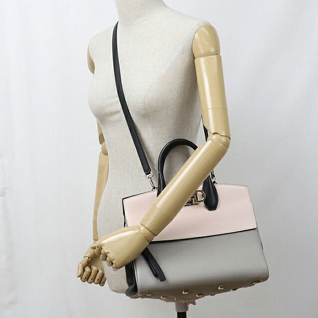中古 フェラガモ トートバッグ レディース ブランド FERRAGAMO ガンチーニ 2WAY 21 H159 グレー USDFR117254011