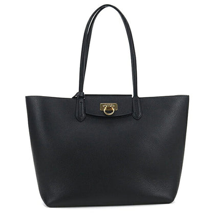 中古 フェラガモ トートバッグ レディース ブランド FERRAGAMO ガンチーニ 21 I376 ブラック USDFR117257011