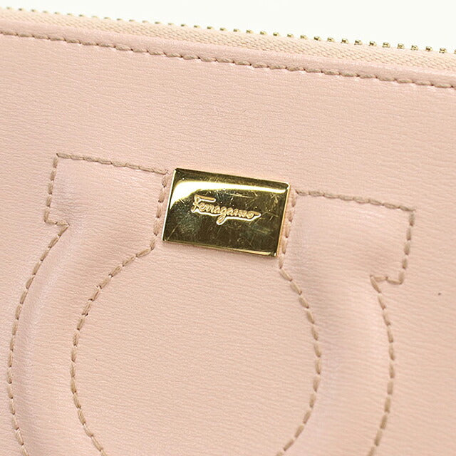 フェラガモ 長財布ラウンドファスナー レディース ブランド FERRAGAMO ガンチーニ  22 C843 ピンク USDFR119287011