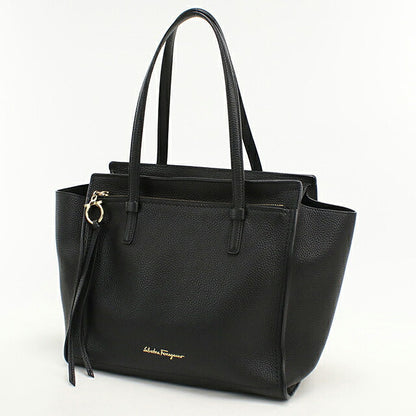 中古 フェラガモ トートバッグ レディース ブランド FERRAGAMO ガンチーニ  21 F216 ブラック USDFR119637011