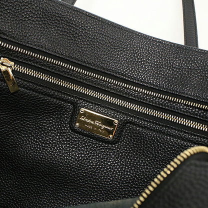 中古 フェラガモ トートバッグ レディース ブランド FERRAGAMO ガンチーニ  21 F216 ブラック USDFR119637011
