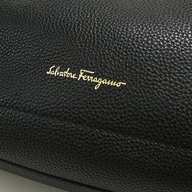 中古 フェラガモ トートバッグ レディース ブランド FERRAGAMO ガンチーニ  21 F216 ブラック USDFR119637011