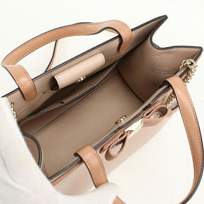 中古 フェラガモ トートバッグ レディース ブランド FERRAGAMO ヴァラリボン 2WAY 21 I290 ピンク USDFR119739011