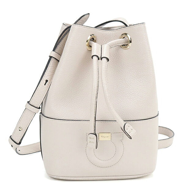 中古 フェラガモ ショルダーバッグ レディース ブランド FERRAGAMO  バケットバッグ 21 H484 ホワイト USDFR121126011