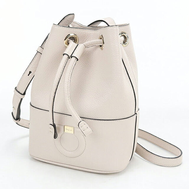 中古 フェラガモ ショルダーバッグ レディース ブランド FERRAGAMO  バケットバッグ 21 H484 ホワイト USDFR121126011