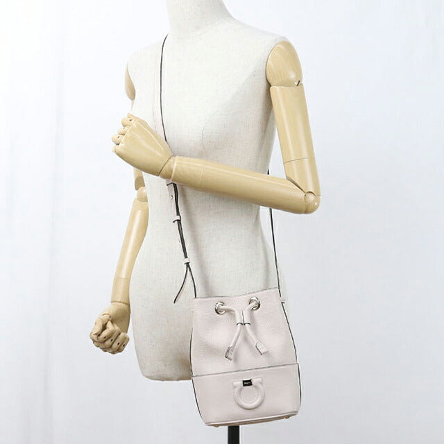 中古 フェラガモ ショルダーバッグ レディース ブランド FERRAGAMO  バケットバッグ 21 H484 ホワイト USDFR121126011