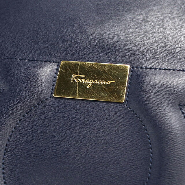 二手 Ferragamo 手提包女士品牌 FERRAGAMO Gancini 21 H019 海军蓝 USDFR121490011