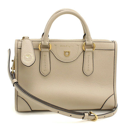 中古 フェラガモ ハンドバッグ レディース ブランド FERRAGAMO ガンチーニ 2WAY 21 0388 ベージュ バッグ USDFR95582011