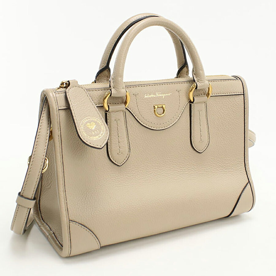 中古 フェラガモ ハンドバッグ レディース ブランド FERRAGAMO ガンチーニ 2WAY 21 0388 ベージュ バッグ USDFR95582011