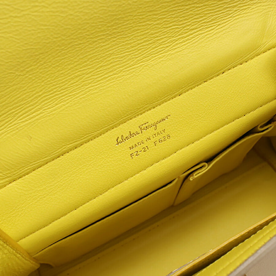 中古 フェラガモ ハンドバッグ レディース ブランド FERRAGAMO ガンチーニ 2WAY 21 F628 ベージュ バッグ USDFR95761011