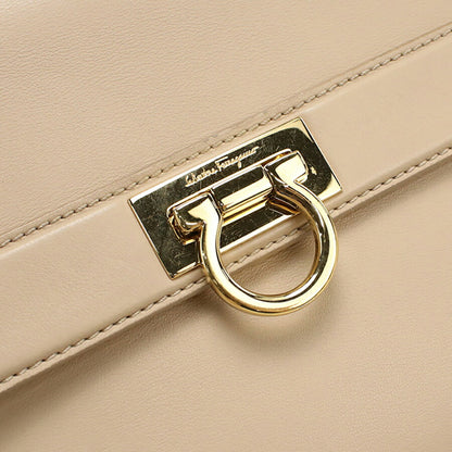 中古 フェラガモ ハンドバッグ レディース ブランド FERRAGAMO ガンチーニ 2WAY 21 F628 ベージュ バッグ USDFR95761011