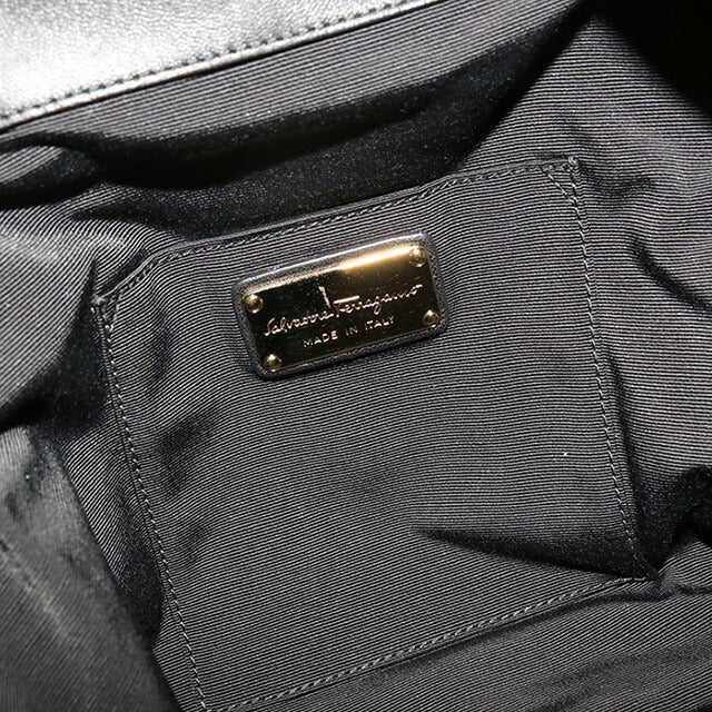 中古 フェラガモ リュック レディース ブランド FERRAGAMO ヴァラ バックパック レザー 21 F734 ブラック バッグ USDFR95929011