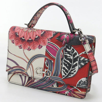 二手 Ferragamo 手提包 女士品牌 FERRAGAMO Gancini 2WAY 22 D866 红色包 USDFR96166011