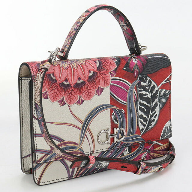 二手 Ferragamo 手提包 女士品牌 FERRAGAMO Gancini 2WAY 22 D866 红色包 USDFR96166011