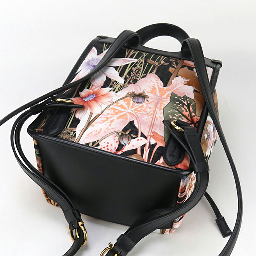 中古 フェラガモ リュック レディース ブランド FERRAGAMO ガンチーニ バックパック 21 H987 ブラック バッグ USDFR96668011