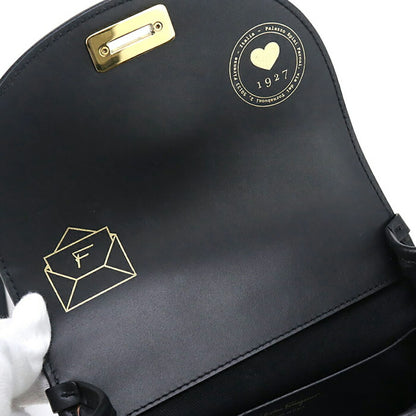 中古 フェラガモ リュック レディース ブランド FERRAGAMO ガンチーニ バックパック 21 H987 ブラック バッグ USDFR96668011