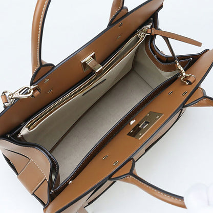 中古 フェラガモ トートバッグ レディース ブランド FERRAGAMO ガンチーニ 2WAY 21 H900 ブラウン バッグ USDFR96736011