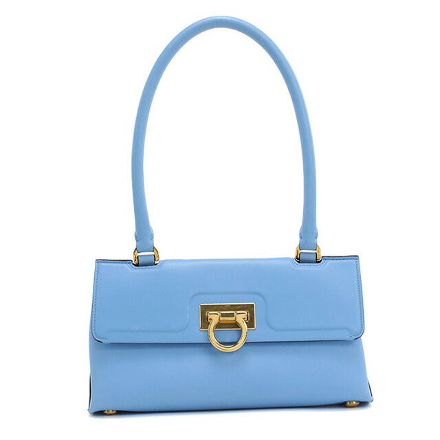 中古 フェラガモ ハンドバッグ レディース ブランド FERRAGAMO ガンチーニ 21 1495 ブルー バッグ USDFR97473011