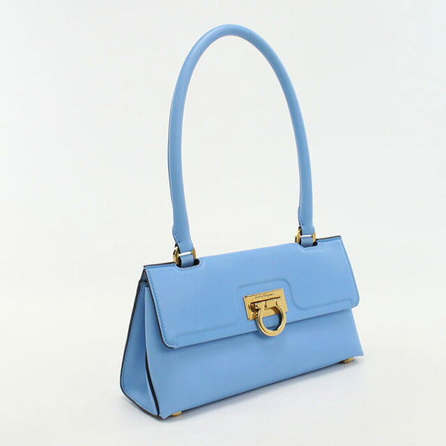 中古 フェラガモ ハンドバッグ レディース ブランド FERRAGAMO ガンチーニ 21 1495 ブルー バッグ USDFR97473011
