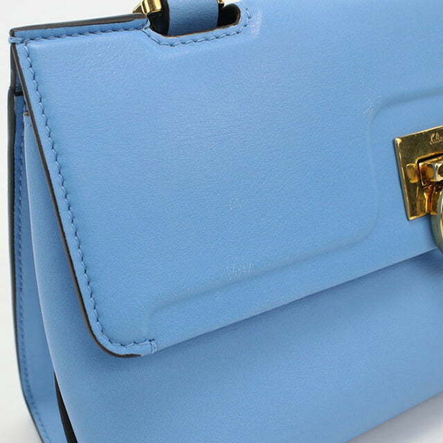 中古 フェラガモ ハンドバッグ レディース ブランド FERRAGAMO ガンチーニ 21 1495 ブルー バッグ USDFR97473011