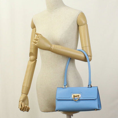 中古 フェラガモ ハンドバッグ レディース ブランド FERRAGAMO ガンチーニ 21 1495 ブルー バッグ USDFR97473011