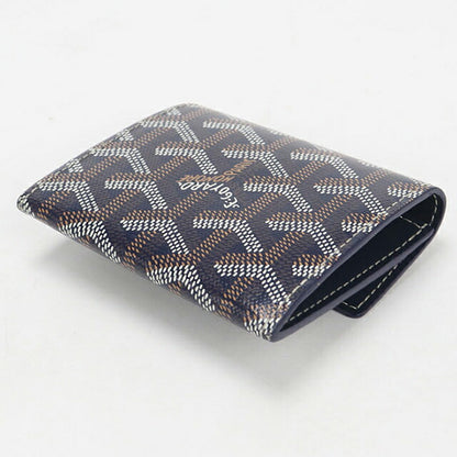 中古 ゴヤール 二つ折り財布 二折財布 ユニセックス ブランド GOYARD マリニー ウォレット ネイビー USDGO113980011