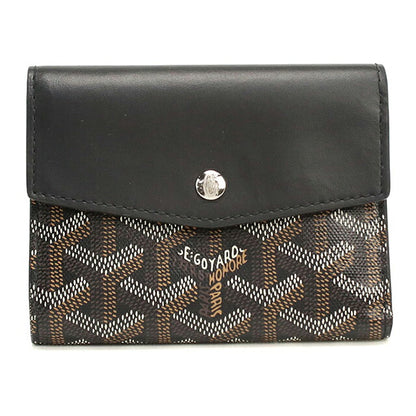 中古 ゴヤール 三つ折り財布 三折財布 コンパクト ユニセックス ブランド GOYARD サン・ガブリエルウォレット ブラック USDGO118365011