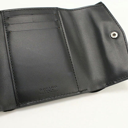 中古 ゴヤール 三つ折り財布 三折財布 コンパクト ユニセックス ブランド GOYARD サン・ガブリエルウォレット ブラック USDGO118365011