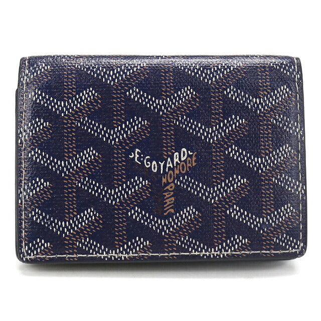 中古 ゴヤール 名刺入れ ユニセックス ブランド GOYARD マルゼルブ ネイビー USDGO118477011
